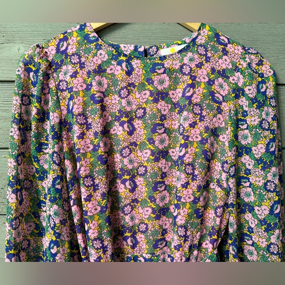 NWT Boden Plisse Pink Floral Ruffle Mini Dress Sz 8 - Picture 8 of 16